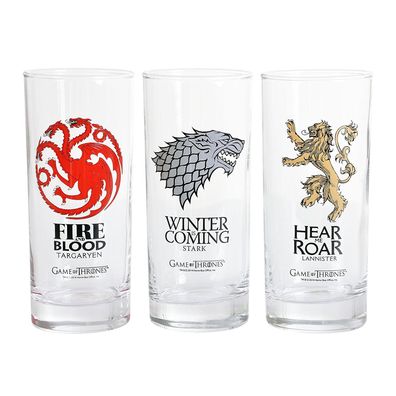 GAME OF Thrones - 3er Gläser Set