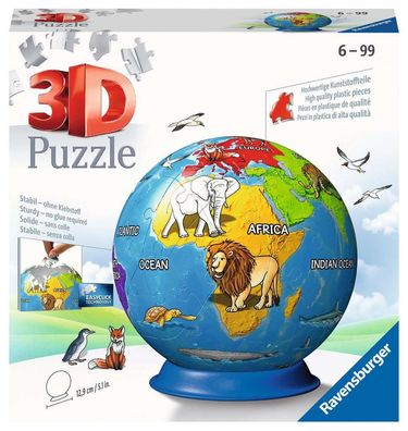 Ravensburger 11840- Kindererde - 3D Puzzle Ball - 72 Teile