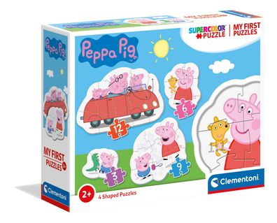 Clementoni 20829 - My First Puzzles 3 + 6 + 9 + 12 Teile - Peppa Pig