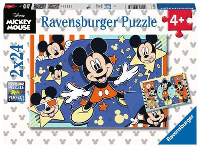 Disney Mickey Mouse: Film ab! - Puzzle 2x24 Teile