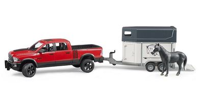 Bruder 02501 - RAM 2500 Power Wagon mit Pferdeanhänger und Pferd, 1:16