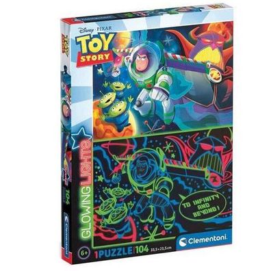 Clementoni 27549 - 104 Teile Puzzle - Glowing Lights - Disney Toy Story