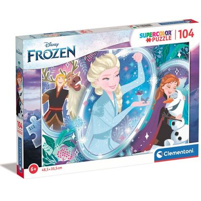 Clementoni 25737 - 104 Teile Puzzle - Supercolor - Disney Frozen 2 / Die Eiskönigin 2
