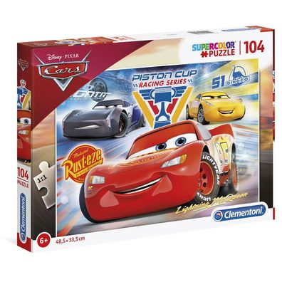Clementoni 27072 - 104 Teile Puzzle Supercolor - Disney Cars 3