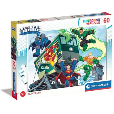 Clementoni 26066 - 60 Teile Puzzle - Supercolor - DC Superfriends