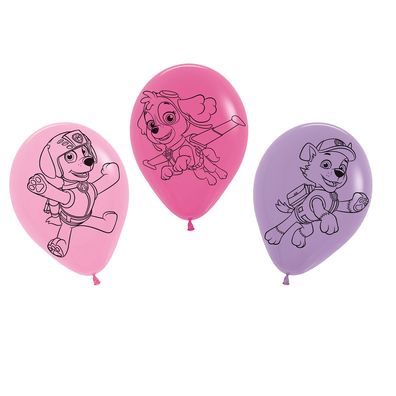 Paw Patrol - 5 Luftballons pink - 30 cm