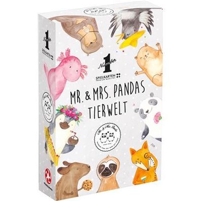 Winning Moves 46318 - Number 1 Spielkarten - Mr. + Mrs. Panda - Kartenspiel