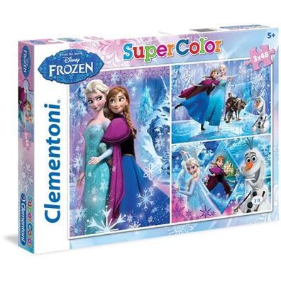 Clementoni 25204 - 3x48 Teile Puzzle - Disney Frozen / Die Eiskönigin