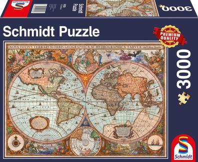 Antike Weltkarte - 3000 Teile Puzzle