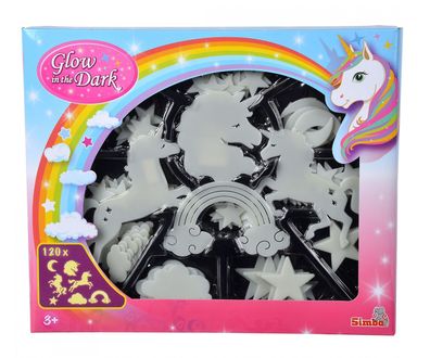 Simba 107826049 - Glow in the Dark Einhorn Mega Set