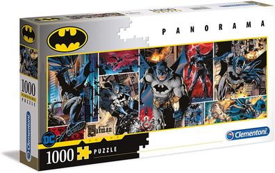 Clementoni 39574 - DC Comics Panorama Puzzle, Batman - 1000 Teile