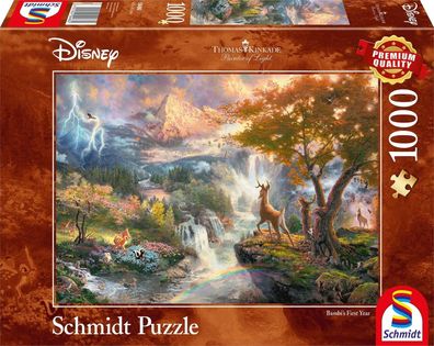 Disney, Bambi - 1000 Teile Puzzle (Thomas Kinkade)