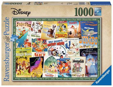 Disney Vintage Movie Poster - Puzzle 1000 Teile