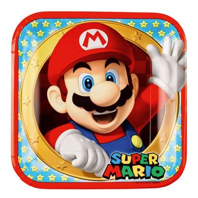 Super Mario - Pappteller 23x23cm