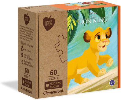 Clementoni 27002 - Lion King - 60 Teile Puzzle - Special Series Puzzle - Play for Fut