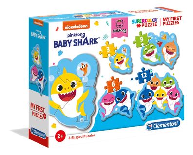 Clementoni 20828 - 3 + 6 + 9 + 12 Teile My first Puzzles - Baby Shark