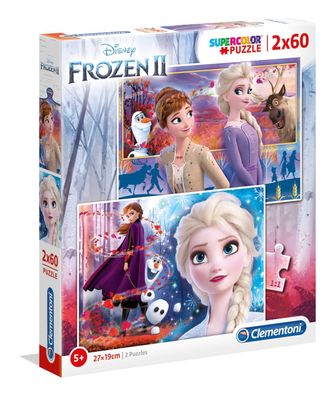 Clementoni 21609 - 2 x 60 Teile Puzzle - Disney Frozen 2