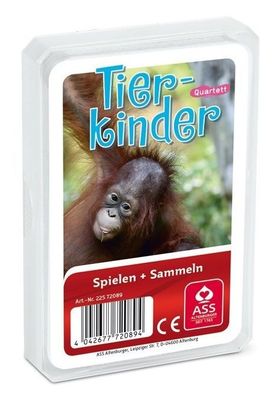 ASS Altenburger 22572089 - Tier-Quartett Tierkinder - Kartenspiel