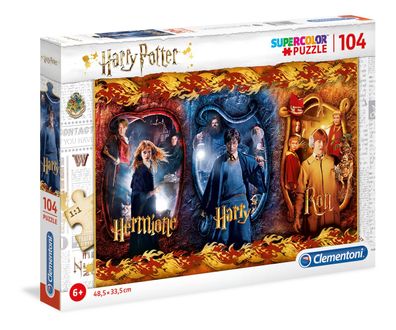 Clementoni 61885- 104 Teile Puzzle - Harry Potter: Hermine Harry Ron
