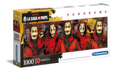 Clementoni 39545 - Netflix - La Casa de Papel - 1000 Teile Puzzle - Panorama Puzzle