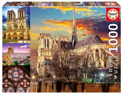 Educa Puzzle 9218456 - Notre Dame Collage - 1000 Teile Puzzle