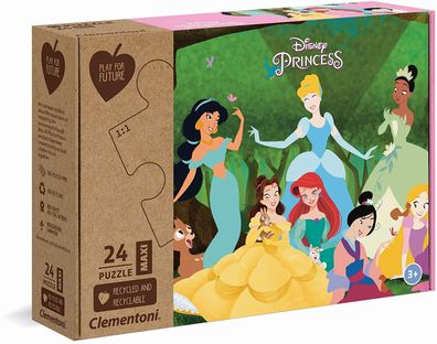 Clementoni 20257 - Princess - 24 Teile Puzzle - Special Series Puzzle - Maxi Play fo