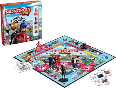 Winning Moves 45601 - Monopoly Junior: Miraculous - Brettspiel