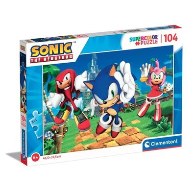 Clementoni 27256 - 104 Teile Puzzle - Supercolor - Sonic