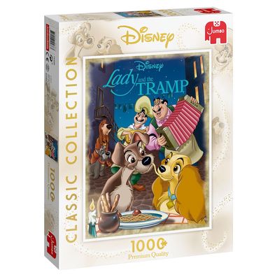 Jumbo Spiele 19486 - Disney Classic Collection Susi & Strolch - 1000 Teile Puzzle