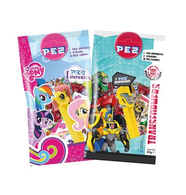 PEZ - Spender + Nachfüller und Sticker im Mischkarton 24 Stück