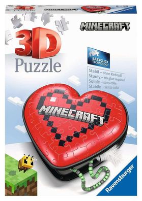 Minecraft Herzschatulle - 3D Puzzle 54 Teile