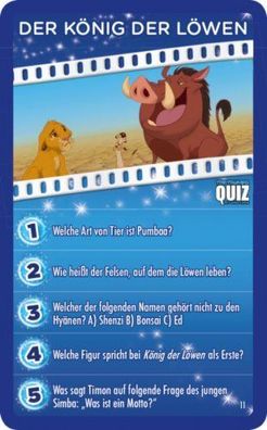 Winning Moves 62769 - Disney Classics Quiz - Kartenspiel