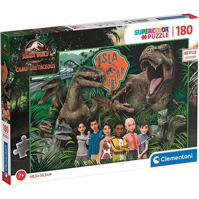 Clementoni 29774 - 180 Teile Puzzle - Supercolor - Jurassic World - Camp Cretaceous