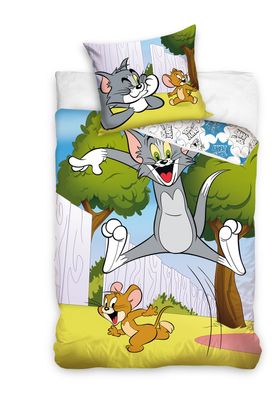 Tom und Jerry - Bettwäsche 135x200 + 80x80 cm