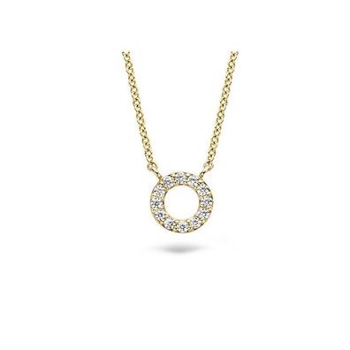 Kette - 585 Gelbgold - Zirkonia-Anhänger