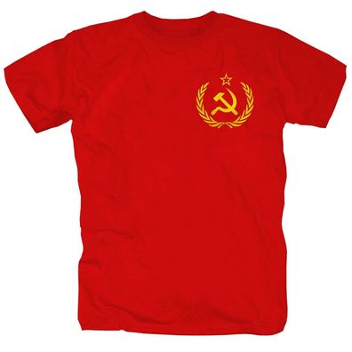 CCCP UdSSR Hammer u Sichel Sowjetunion Lenin Stalin T-Shirt Grösse S-5XL rot