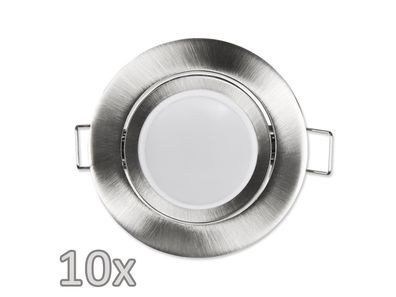 Einbauleuchten-Set McShine, 10xRahmen, 10xLED-Modul, 5W, 440lm, 230V, schwenkbar