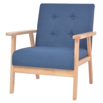 vidaXL Sessel Blau Stoff