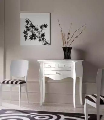 Konsole Klassischer Luxus Italien Design Möbel Holz Weiß Sideboard
