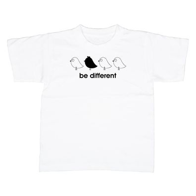 Kinder T-Shirt Be Different 4 Vögel