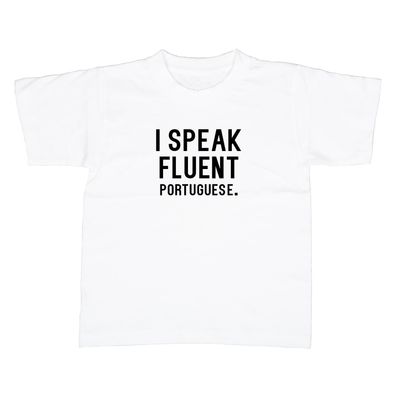 Kinder T-Shirt I speak fluent portugues