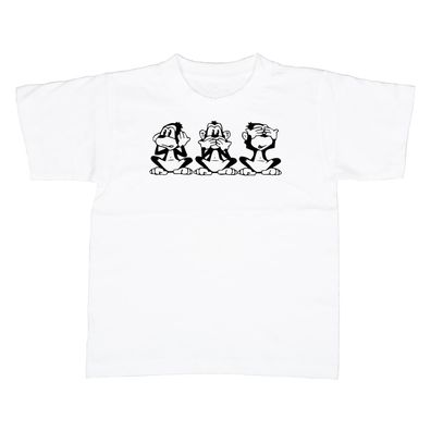 Kinder T-Shirt Drei Affen Funny Style