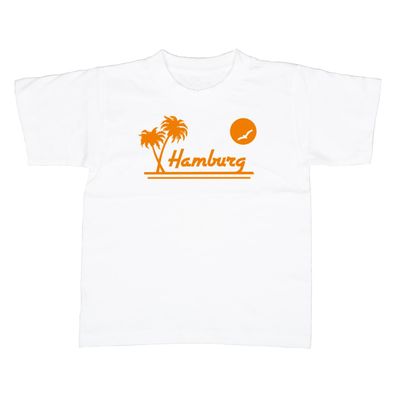 Kinder T-Shirt Hamburg Palmen