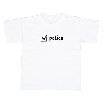 Kinder T-Shirt Checkbox Police