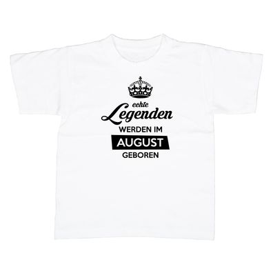 Kinder T-Shirt Echte Legenden werden im August geboren