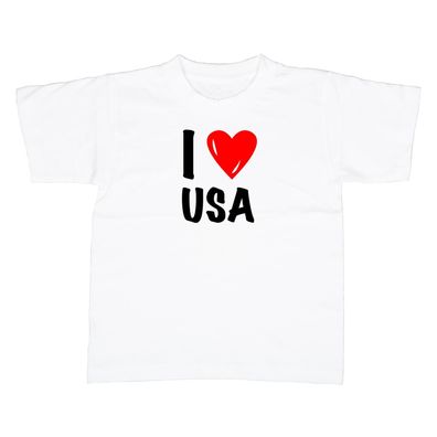 Kinder T-Shirt I love USA