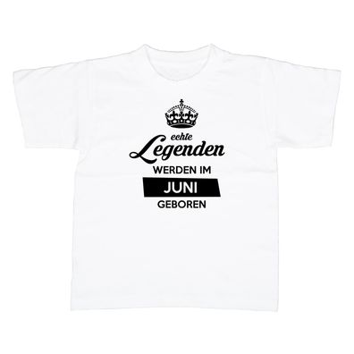 Kinder T-Shirt Echte Legenden werden im Juni geboren