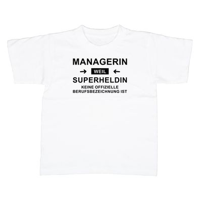 Kinder T-Shirt Managerin - Superheldin