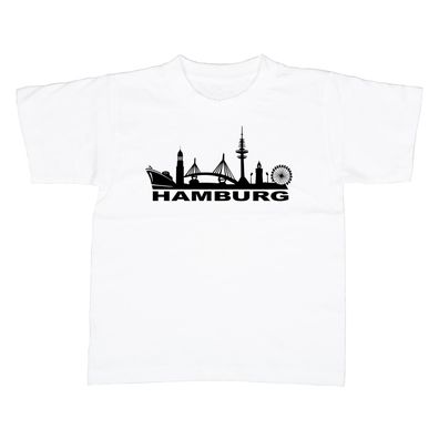 Kinder T-Shirt Hamburg Panorama