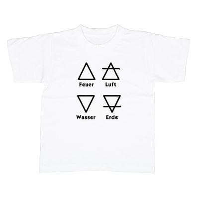 Kinder T-Shirt Astrologische Symbole der Elemente